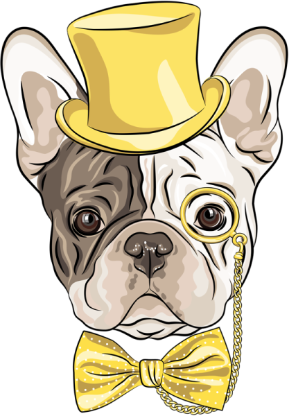 Французский бульдог вектор