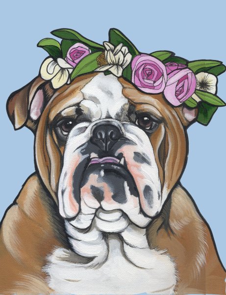 Стилизованный английский бульдог