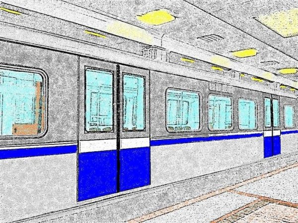 Раскраска поезд метро Русич