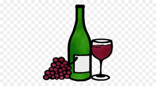 Нарисованная бутылка вина