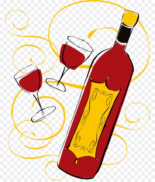 Вино мультяшный