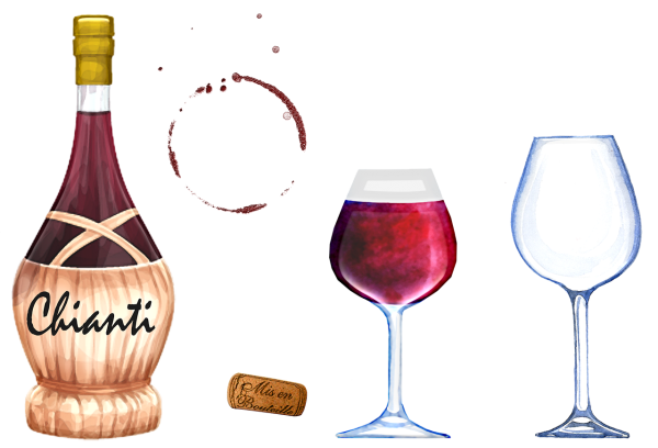 Вино акварель