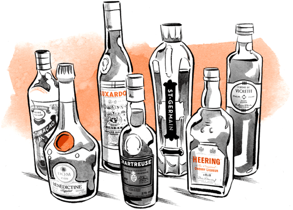 Нарисованный алкоголь