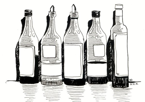 Бутылка нарисованная