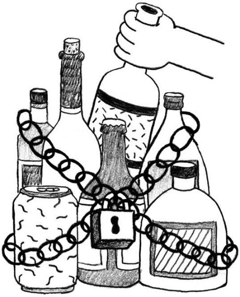 Алкоголизм карандашом