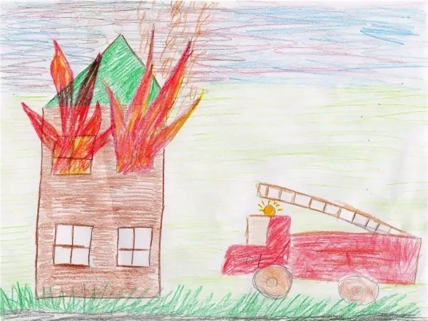 Рисунок на тему Берегись огня