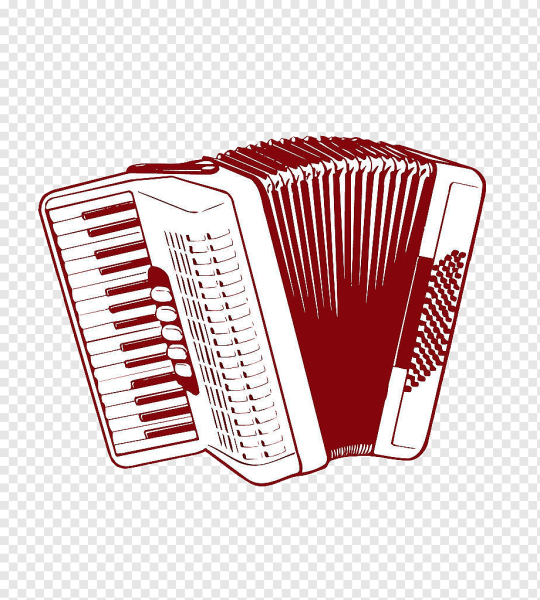 Гармонь на прозрачном фоне