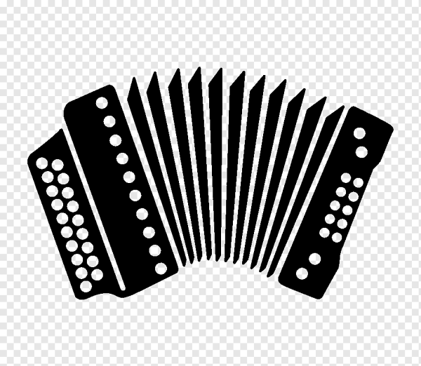 Гармонь трафарет