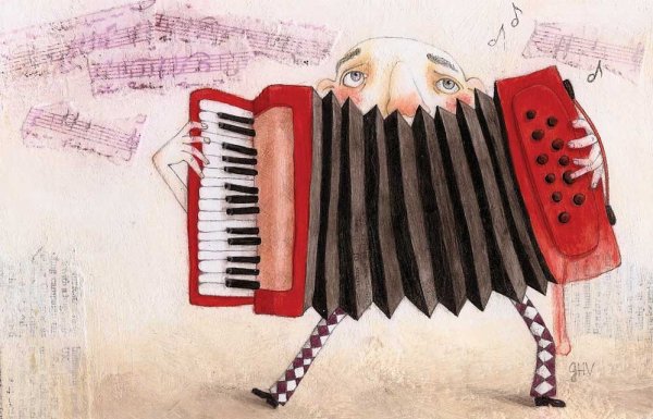 Гармошка раскраска