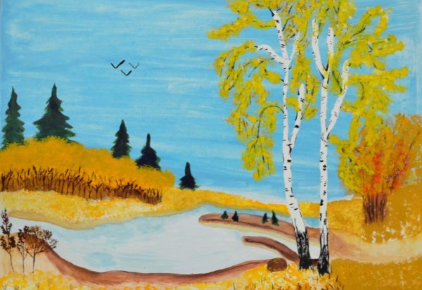 Пейзаж родного края закат