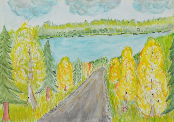 Пейзаж с речкой