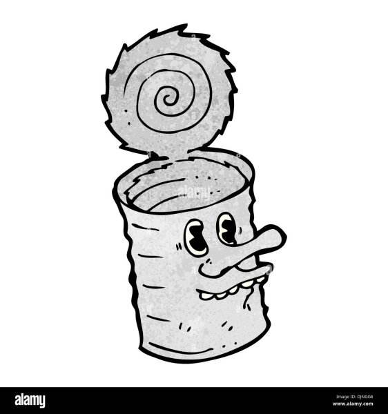 Консервная банка мультяшная