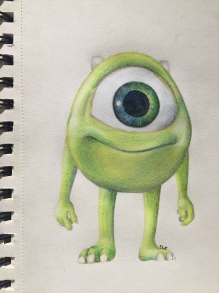 Корпорация монстров рисунок маркерами