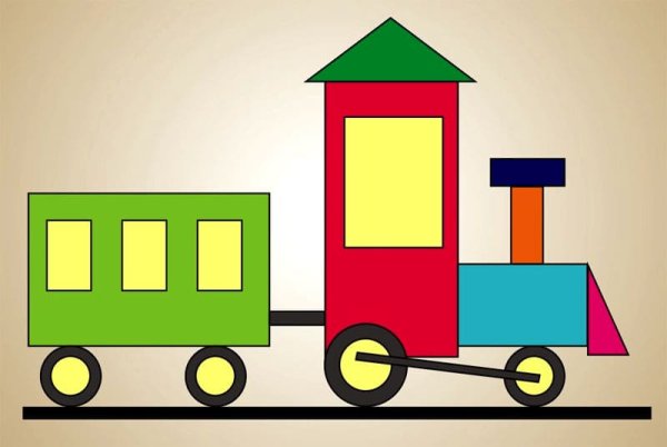 Аппликация из геометрических фигур