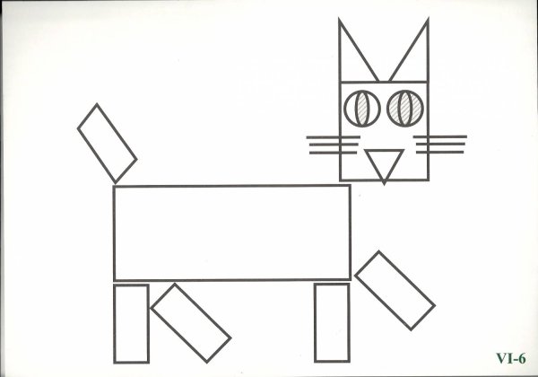Кошка из геометрических фигур