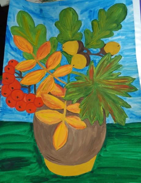 Рисование осенний букет