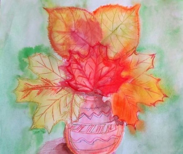 Рисование осенний букет