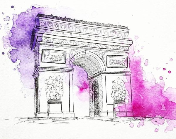 Триумфальная арка Париж скетч