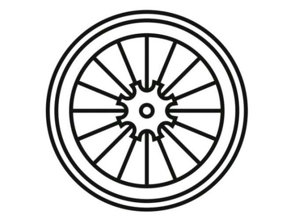 Колесо раскраска