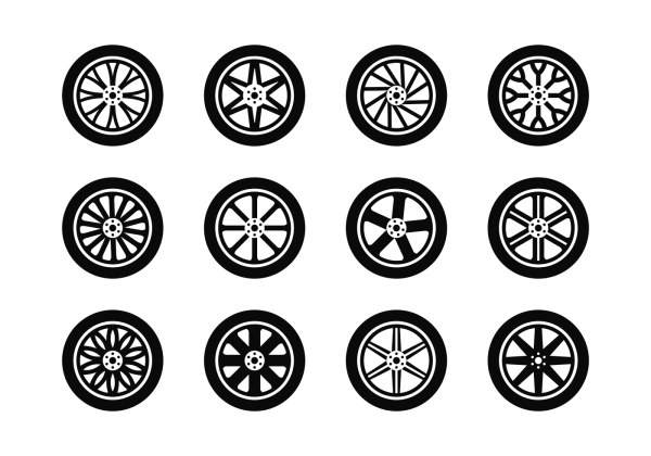 Шина сбоку вектор