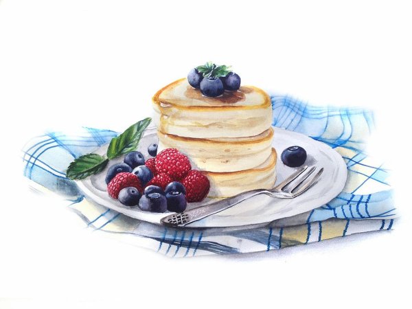 Выпечка акварелью