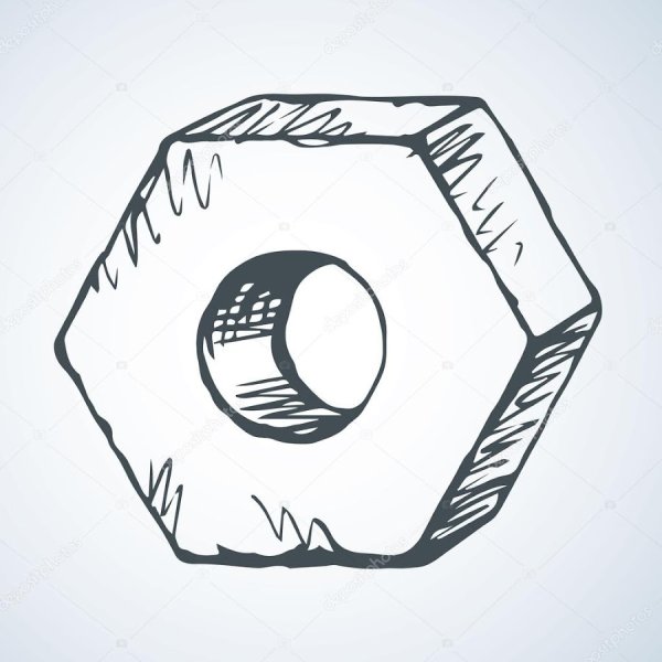 Гайка нарисованная