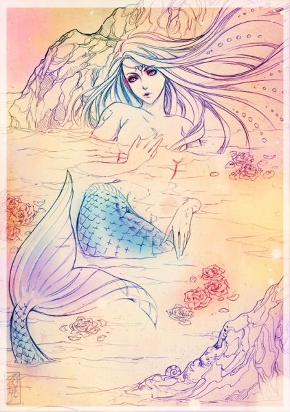 Татуировка Русалка эскиз