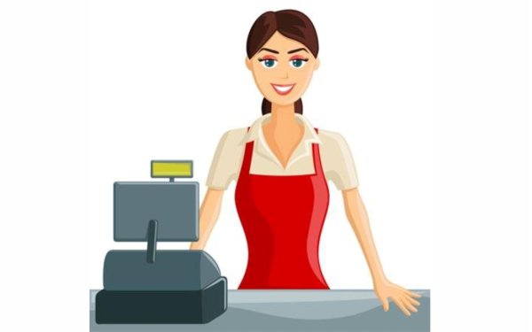Продавец иллюстрация