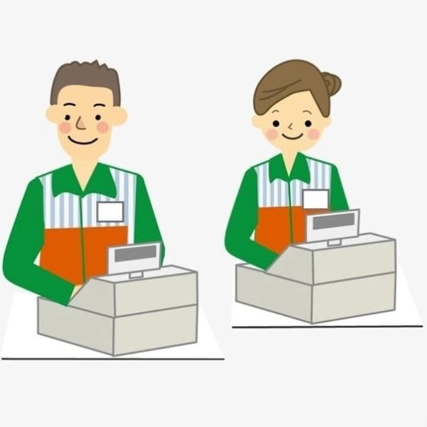 Рисунок продавца в магазине