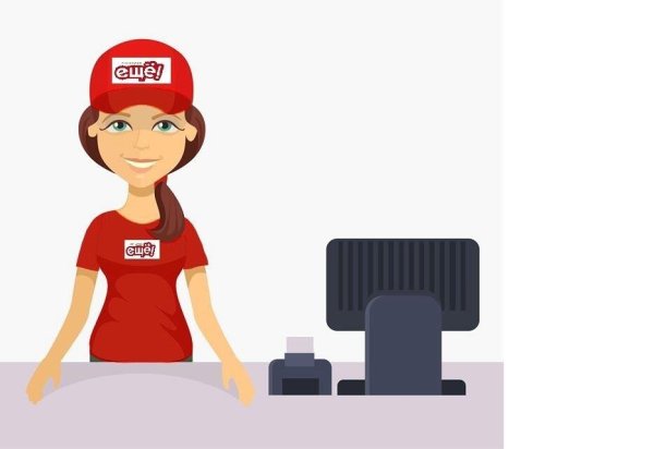 Кассир иллюстрация