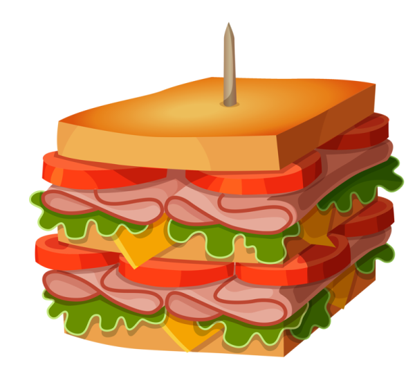 Бутерброд на прозрачном фоне