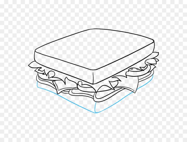 Бутерброд нарисованный без фона