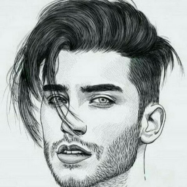 Мужской портрет карандашом
