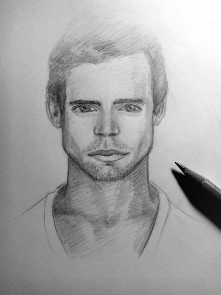 Мужской портрет карандашом