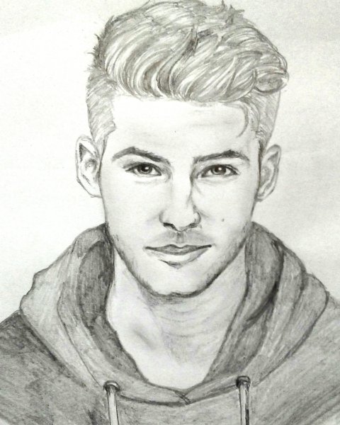 Зак Эфрон рисунок карандашом