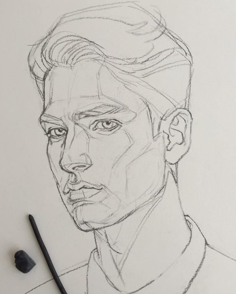 Портрет человека карандашом для начинающих