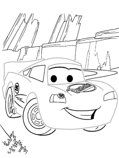 Раскраска молния Маккуин и Мэтр