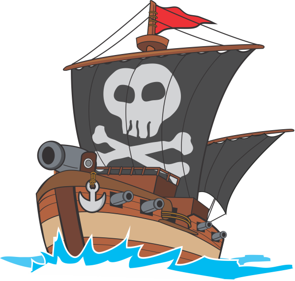 Пиратский корабль мультяшный