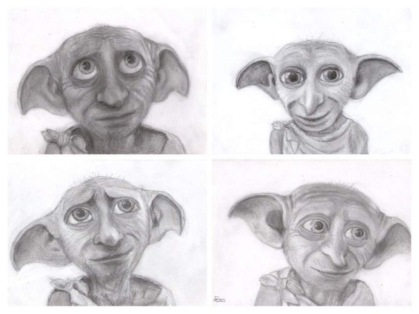 Нарисовать Добби из Гарри Поттера