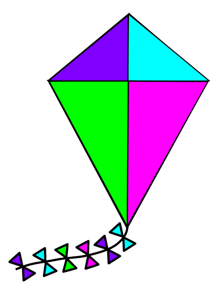 Воздушный змей на прозрачном фоне