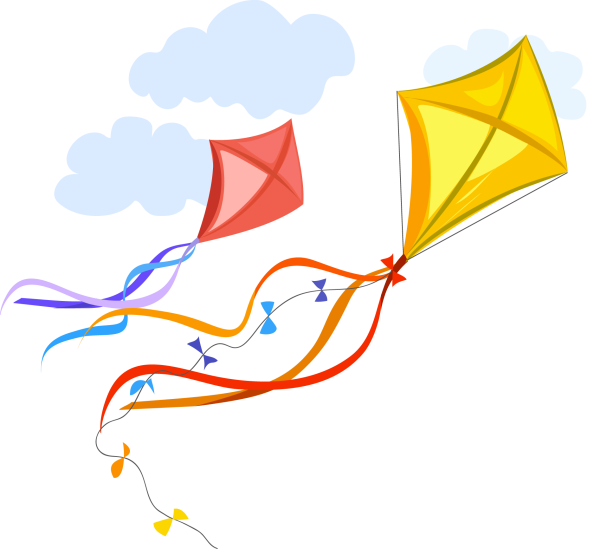 Воздушный змей на прозрачном фоне