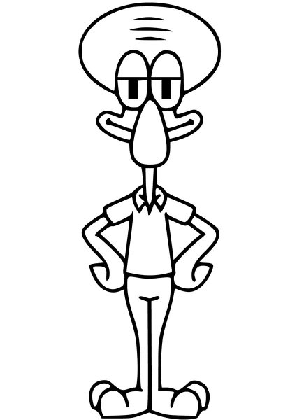 Сквидвард раскраска