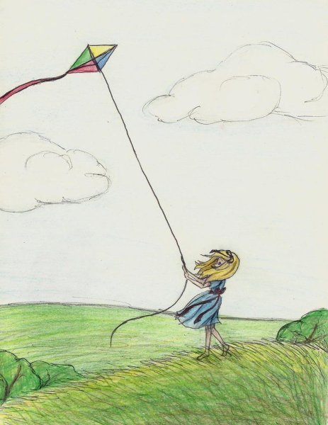 Воздушный змей нарисовать