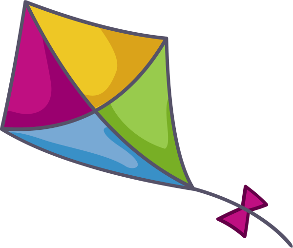 Воздушный змей на прозрачном фоне