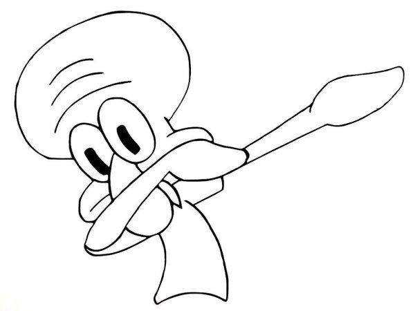 Сквидвард раскраска