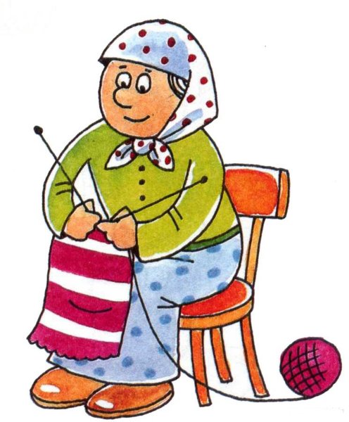 Картинка раскраска бабушка