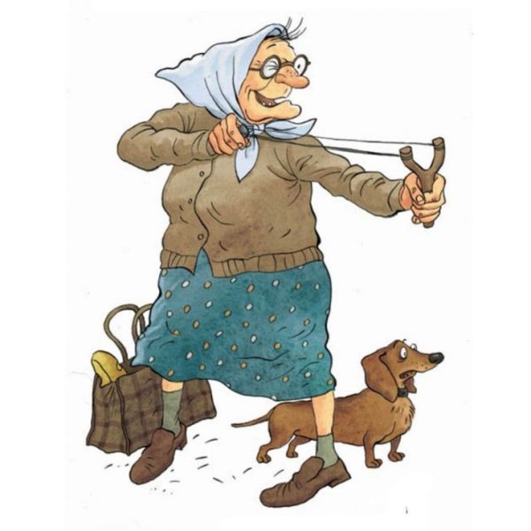 Старушка мультяшная