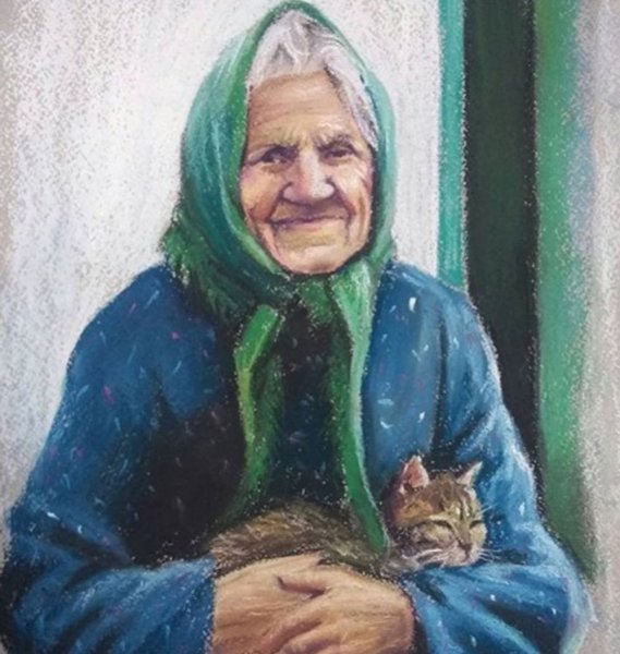 Бабушка зарисовка