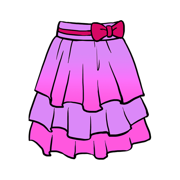 Юбка иллюстрация для детей