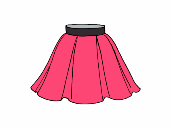 Юбка трафарет для детей